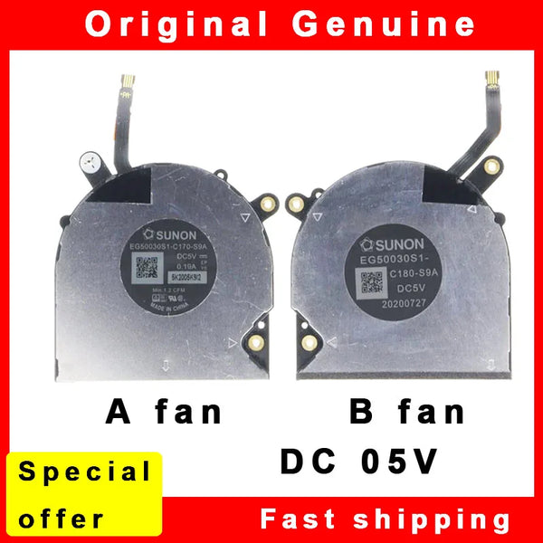 StoneTaskin Original New Laptop CPU GPU Cooling Fan For DELL XPS 13 7390 2-in-1 P103G Cooler 0VDFK8 EG50030S1-C170-S9A EG50030S1-C180-S9A