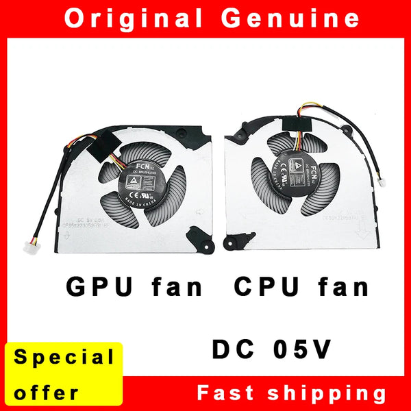 StoneTaskin New Laptop CPU GPU Cooling Fan For Gigabyte G5 (2023) G5 KF KF5 G5 MF MF5 RTX4060 6-31-NP5K2-102 6-31-NP5K2-100 Fully Tested Free Shipping