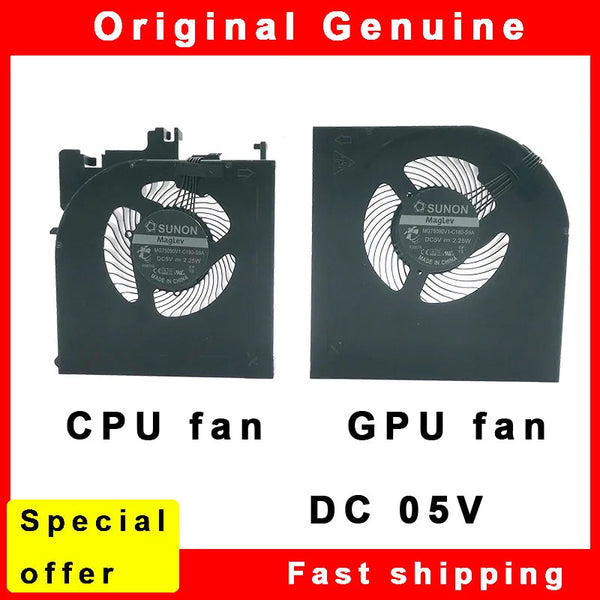 StoneTaskin Original New Laptop CPU GPU Cooling Fan For Lenovo Thinkpad P52 P53 EP520 02DM015 01HY786 MG75090V1-C190-S9A MG75090V1-C180-S9A