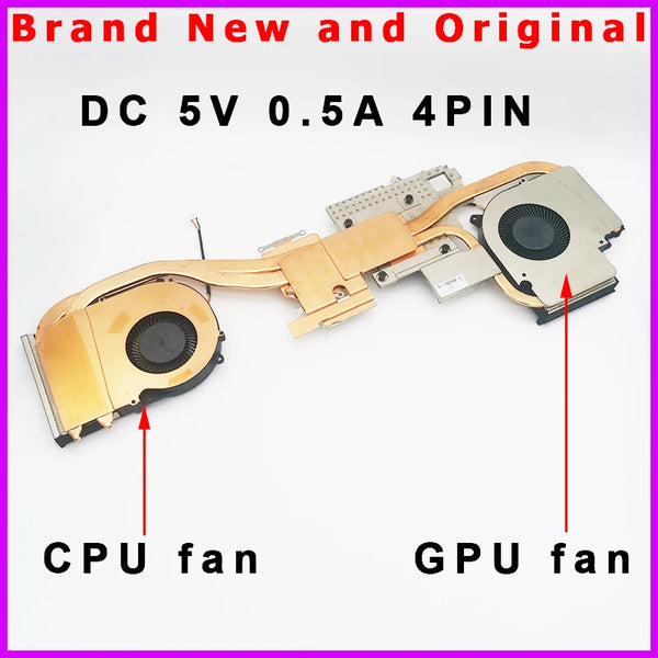 StoneTaskin New Laptop CPU GPU Cooling Heatsink Fan Cooler Radiator for Hasse G8-CU7NA G8-CU7NK G8-CU7NS 6-31-NH77N-100 103 101 102 5V 0.5A Free Shipping