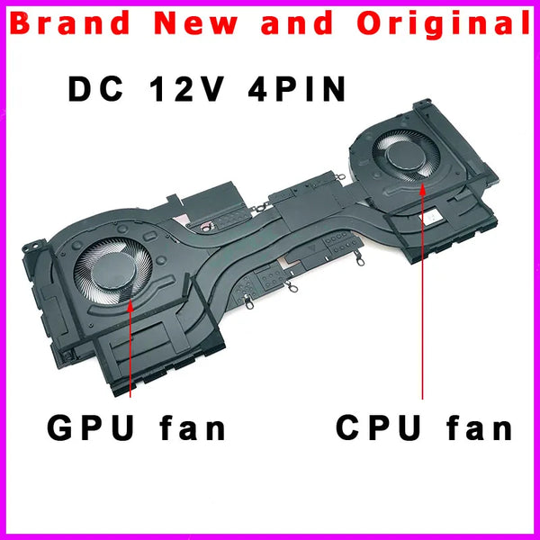 StoneTaskin Brand New Original New Laptop CPU GPU Cooling Heatsink Fan for Lenovo Legion S7 16APH8 5H40S20945 5H40S209446 DC 12V Notebook Cooling System Fast Shipping