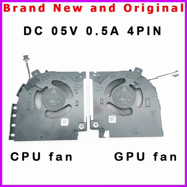 StoneTaskin New Laptop CPU GPU Fan Cooler For Dell Alienware X15 R1 P111F RTX30 ND85C37 ND85C42 082VD4 0V0G61  82VD4 V0G61 6.2CFM Fully Tested Free Shipping