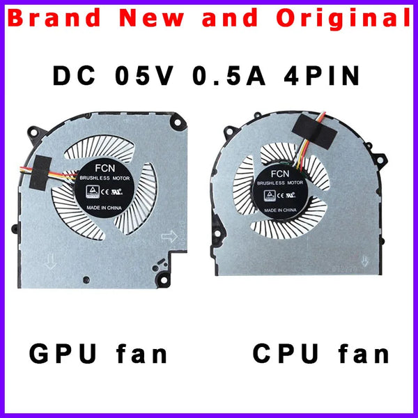 StoneTaskin Original New Laptop CPU GPU Fan Cooler Radiator FOR GIGABYTE Gaming G5 KC  G7 KC Gaming notebook DC 5V 0.5A 4PIN