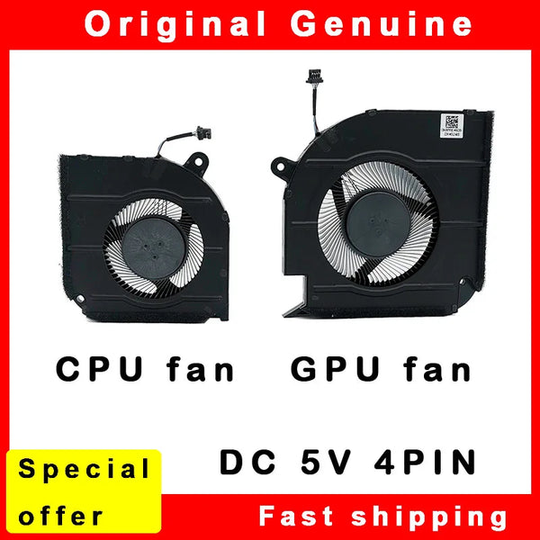 StoneTaskin Original New Laptop CPU GPU Fan for Dell Inspiron 16 Plus 7620 BN6509S5H-000P BN8508S5H-001P 023.100Q0.0011 C3MKP 0C3MKP 0V7P3C  DC5V