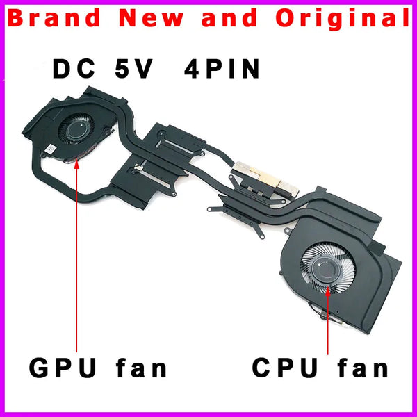 StoneTaskin Brand New Original New Laptop CPU GPU Heatsink Cooling Fan for MSI Stealth 17M MS17R1 Cooler BS5005HS-U3I E322501301A87 DC05V 0.5A Notebook Cooling System Fast Shipping