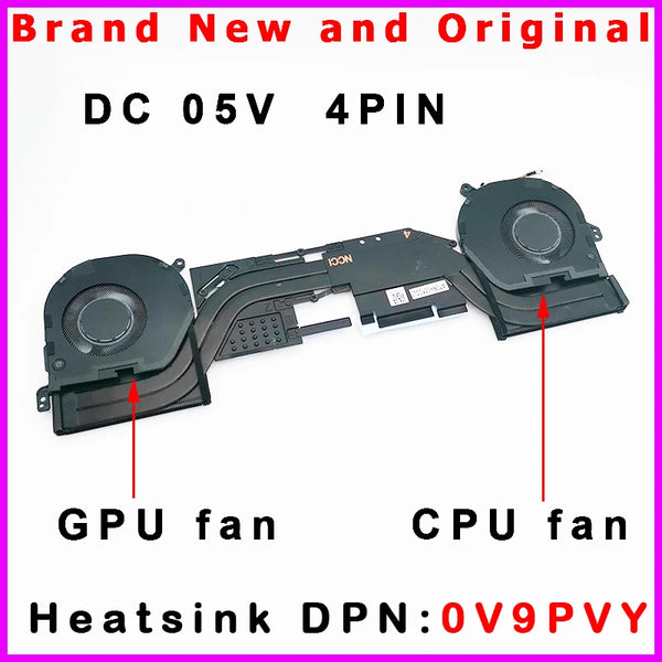 StoneTaskin New Laptop CPU GPU Heatsink Fan Cooler Radiator for Dell XPS15 9520 Precision 5570 M5570 0V9PVY AT3RH0010CL Free Shipping