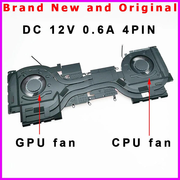 StoneTaskin Brand New Original New Laptop CPU GPU Heatsink Fan Cooler for Lenovo Legion S7 16IRH8 82Y3 5H40S20943 5H40S20944 DC 12V Notebook Cooling System Fast Shipping