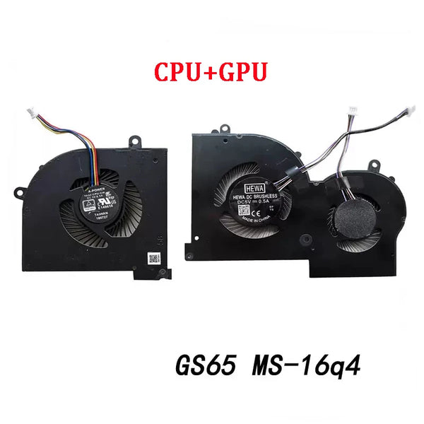 StoneTaskin New Laptop Cooler CPU GPU Cooling Fan For MSI GS65 GS65VR P65 MS-16Q2 16Q1 16Q3 MS-16Q4 Fully Tested Free Shipping