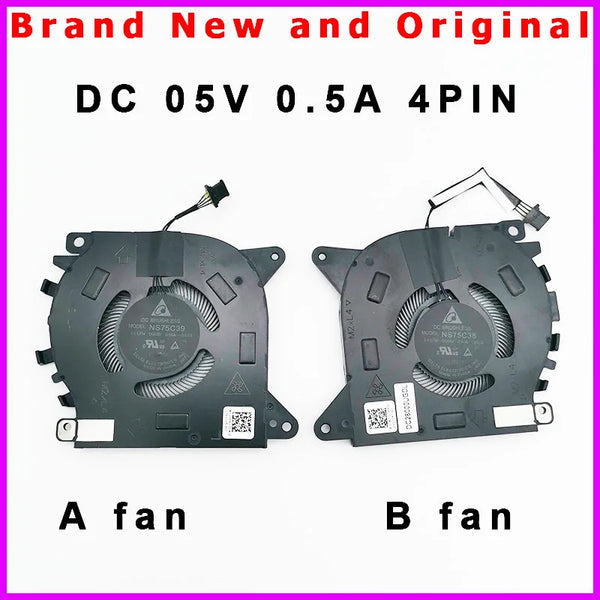 StoneTaskin Original New Laptop Fan Cooler For Dell Alienware X15 R1 NS75C39 20L03 02H5HD 2H5HD NS75C38 20L02 07M2CV DC28000UGDL 7M2CV