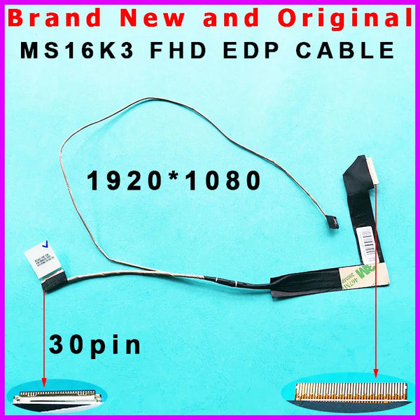 StoneTaskin Original New Laptop LCD Cable for MSI GS63 GS63VR MS-16K5 GS63 Stealth 8RE-001CN MS16K3 FHD EDP cable K1N-3040101-H39  Fast Free Shipping