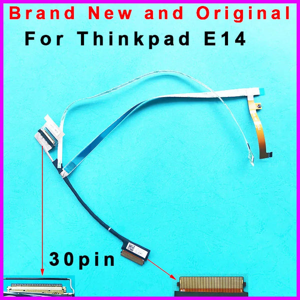 StoneTaskin Original New Laptop LCD cable  for Lenovo Thinkpad E14 Gen 2  EG420 20T6, 20T7 EDP Screen video flexible flat cable DC02C00LG20 30pin  Fast Free Shipping