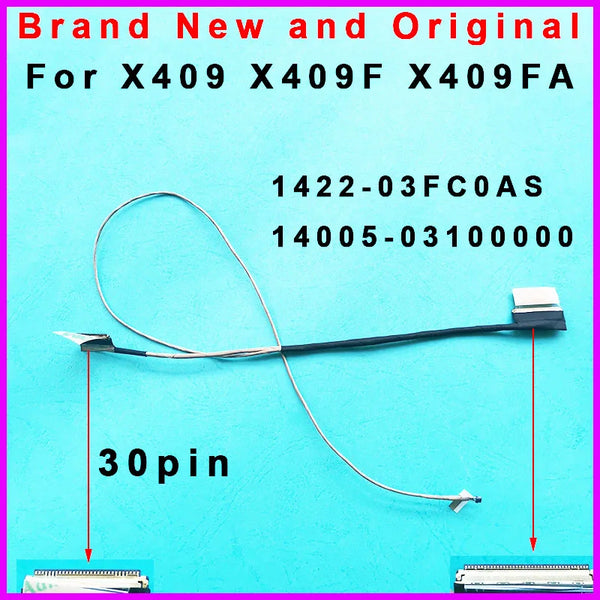 StoneTaskin Original New Laptop Screen Video flexible flat LCD Cable For ASUS X409 X409F X409FA EDP cable 1422-03FC0AS 14005-03100000  Fast Free Shipping