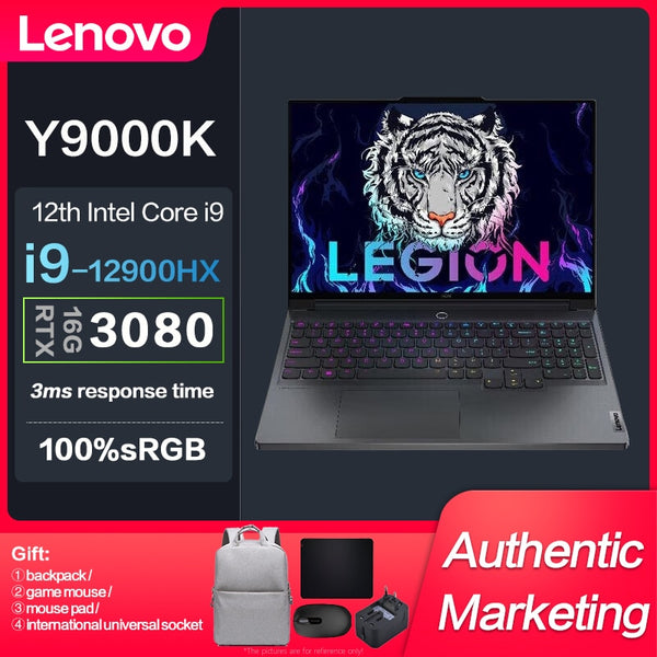 New Lenovo Legion Y9000K E-sports Gaming Laptop 12th Intel i9-12900HX RTX3080Ti-16GB 2.5K 165Hz 16inch Notebook