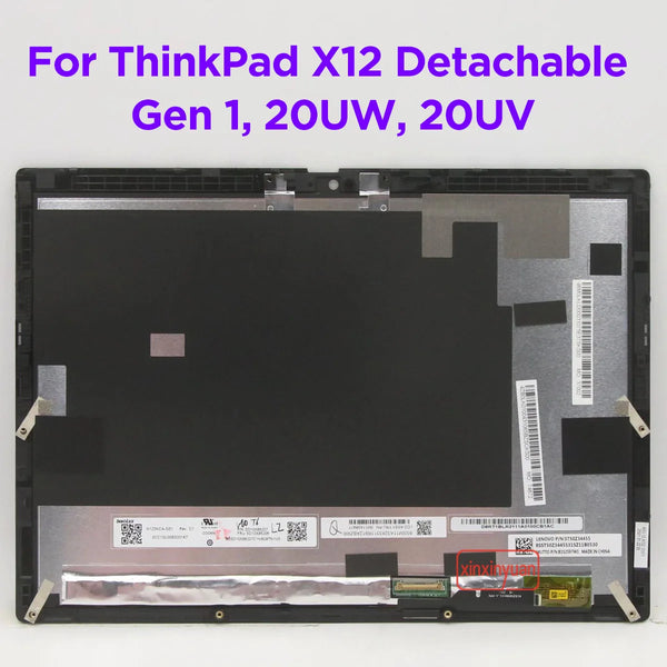 StoneTaskin New Original 12.3 LCD Touch Screen Digitizer Assembly For ThinkPad X12 Detachable Gen 1 20UW 20UV Matrix Display Replacement Fully Tested Free Shipping