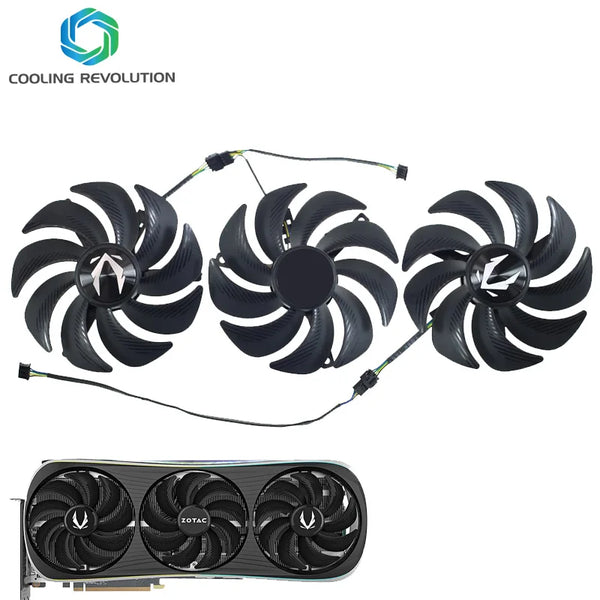 StoneTaskin Original Brand New New Original DC12V 0.5A 4-Pin Graphics Card Fan For ZOTAC Gaming GeForce RTX 4070 Ti 4080 4090 AMP Extreme Free Shipping