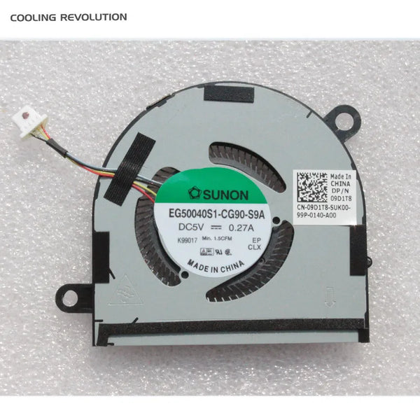 StoneTaskin New Original Laptop CPU Cooling Fan For Dell Latitude 14 7400 P100G001 9410 2-in-1 DC28000M3SL EG50040S1-CG90-S9A  09D1T8 Free Shipping