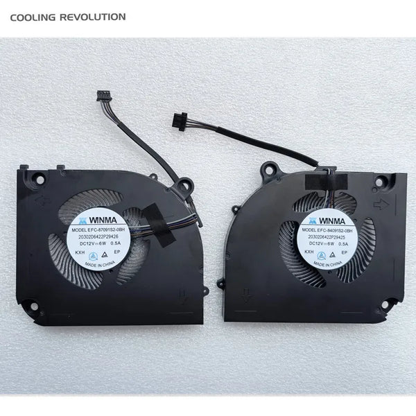 StoneTaskin New Original Laptop CPU GPU Cooling Fan For CLEVO X370SNW-G WINMA MODEL EFC-87091S2 EFC-84091S2-0BH 20302D6422P29425/6 12V 6W Free Shipping