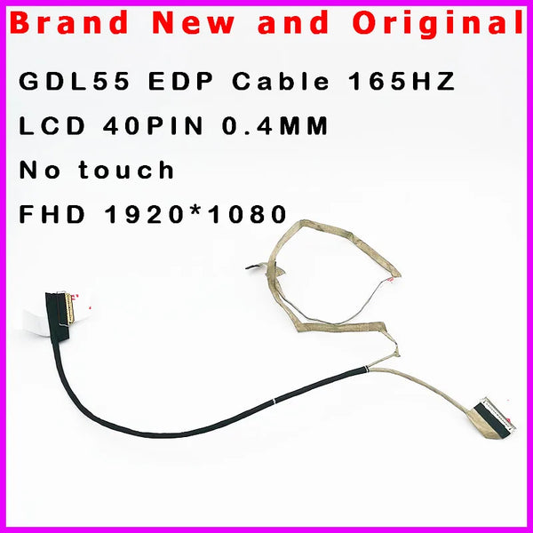 StoneTaskin Original New Original Laptop LCD FHD EDP Cable For Dell G15 5510 5511 5515 165HZ 40PIN NO TOUCH Screen Cable 052NPC DC02C00S100 Free Fast Shipping