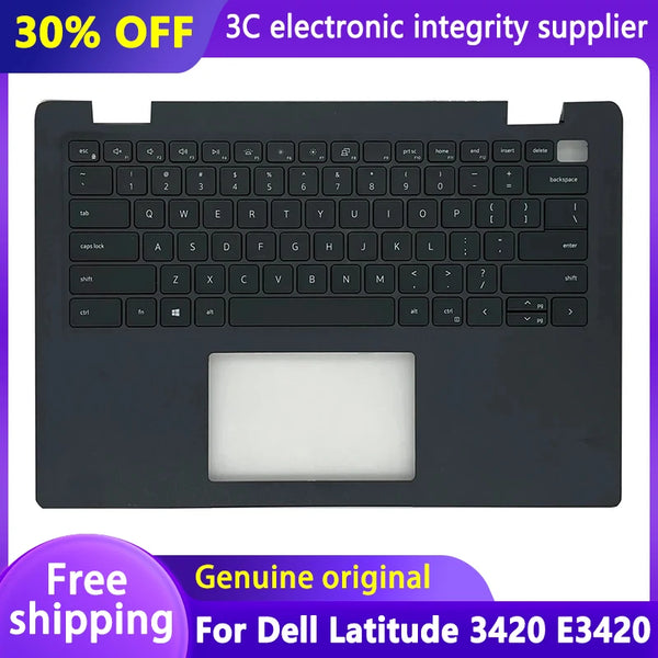 StoneTaskin New Original US Keyboard for Dell Latitude 3420 E3420 Palmrest Top Case Upper Cover with Backlit keyboard 04PX9K 4PX9K Black Fully Tested Free Shipping