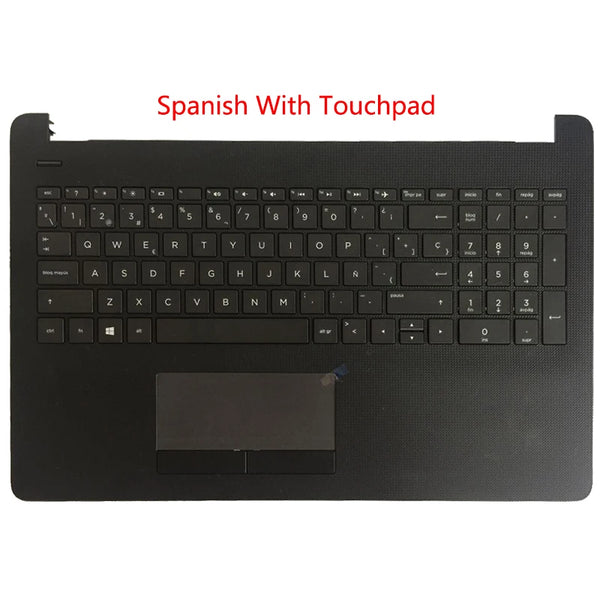 New Spanish/Latin Keyboard For HP 15-BS 15-BR 15-BW 15T-BR 15Q-BU 15T-BS 15Z-BW 250 255 G6 TPN-C129 130 With Palmrest Case Cover