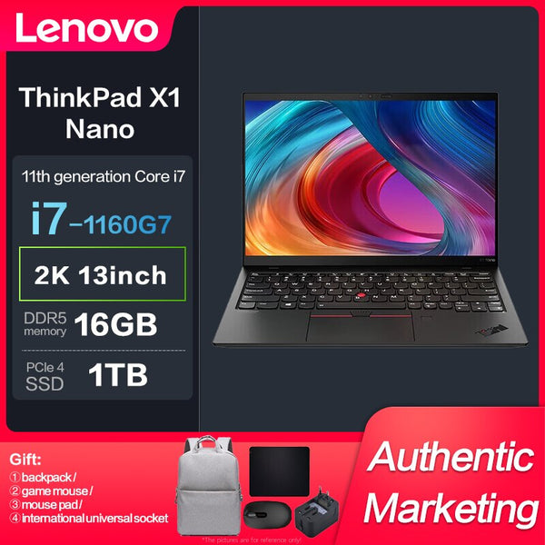 New ThinkPad X1 Nano Intel I7-1160G7 16GB 1TBSSD 2K 13inch Slim Notebook 5G Network