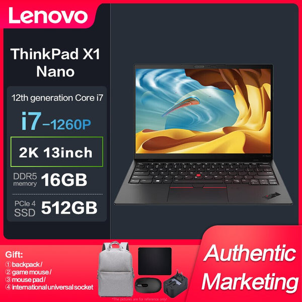 New ThinkPad X1 Nano Intel I7-1260P 16GB 512GBSSD 2K 13inch Slim Notebook  4G Network