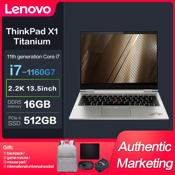 New ThinkPad X1 Titanium I7-1160G7 16GB 512GBSSD 2K 13.5inch Slim Notebook Touch