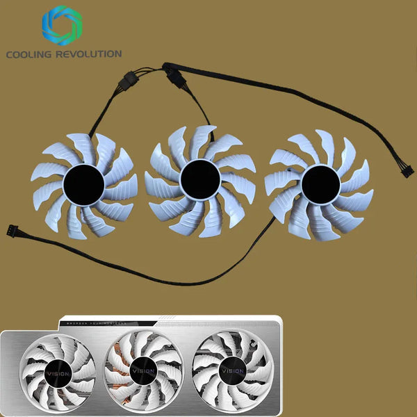 StoneTaskin Original Brand New New for GIGABYTE GeForce RTX 3080 Ti RTX 3090 Vision OC 3X GV-N308TVISION GV-N3090VISION GPU Graphics Card Cooling Fan Free Shipping