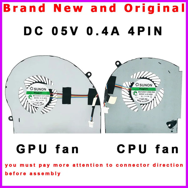 StoneTaskin Original New original GPU  Fan cooler For Dell Alienware 17 R4 R5 P31E P31E001 P31E002  MG75090V1-C060-S9A MG75090V1-C070-S9A