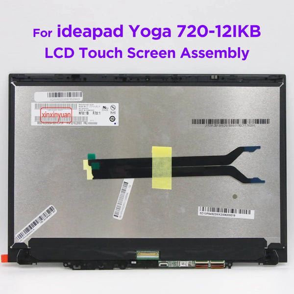 StoneTaskin Original 12.5 LCD Touch Screen Digitizer Assembly for Lenovo ideapad 720-12IKB 81B5 Display Panel Replacement 5D10P94922