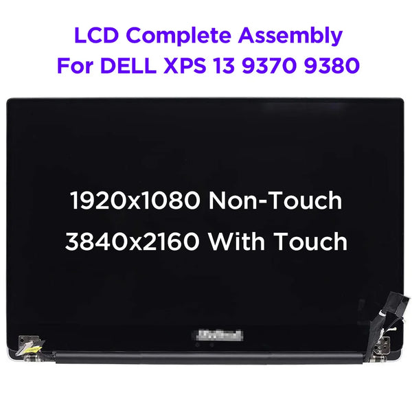 StoneTaskin Original 13.3" LCD Touch Screen Complete Assembly for Dell XPS 13 9370 P82G P82G001 Display Panel Replacement 4K Upper Half Set Fully Tested Free Shipping