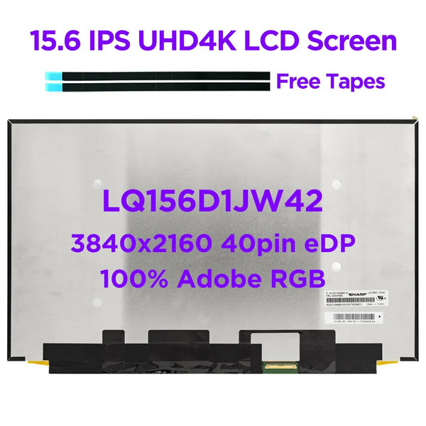 Original 15.6" IPS Laptop LCD Screen LQ156D1JW42 fit B156ZAN03.2 NE156QUM-N62 For ThinkPad P51 P52 UHD4K 3840x2160 40pins eDP