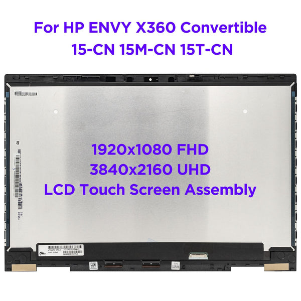 StoneTaskin Original 15.6" LCD Touch Screen Digitizer Assembly for HP ENVY X360 15-CN 15-cn0002TX 15T 15M-CN FHD L20114-001 UHD L20118-001 Replacement