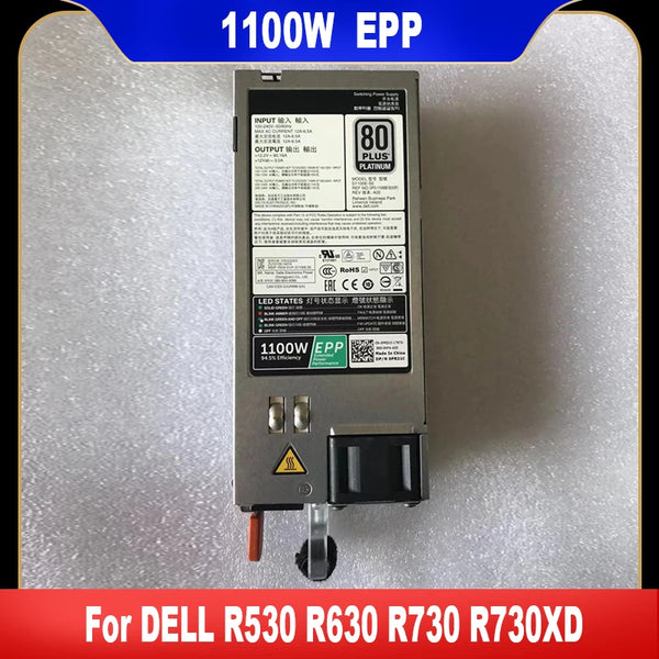 StoneTaskin Original For DELL R530 R630 R730 R730XD 1100W EPP Power Supply D1100E-S0 0PR21C 0CMPGM 09TMRF 0Y3H8J 0Y26KX High Quality Fully Tested Free Shipping