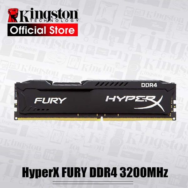 Original Kingston HyperX FURY DDR4 3200MHz 8GB 16GB Desktop RAM Memory CL18 DIMM 288-pin Desktop Internal Memory For Gaming