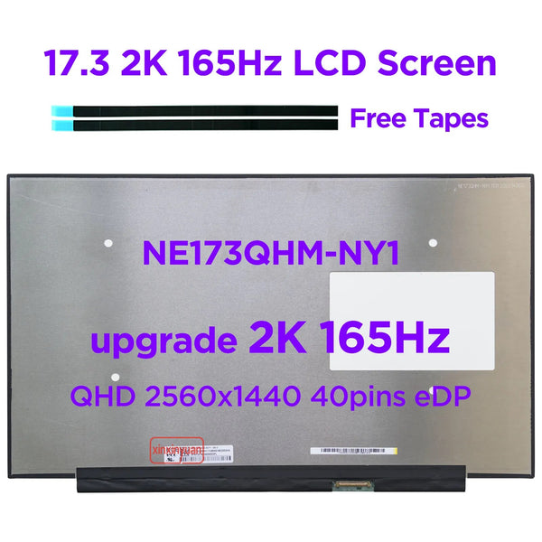 StoneTaskin Original NE173QHM NY1 NY3 for ASUS G713 G733 GX703 PX713 17.3" QHD2K 165Hz Laptop LCD Screen 2560x1440 Display Panel 40pins eDP