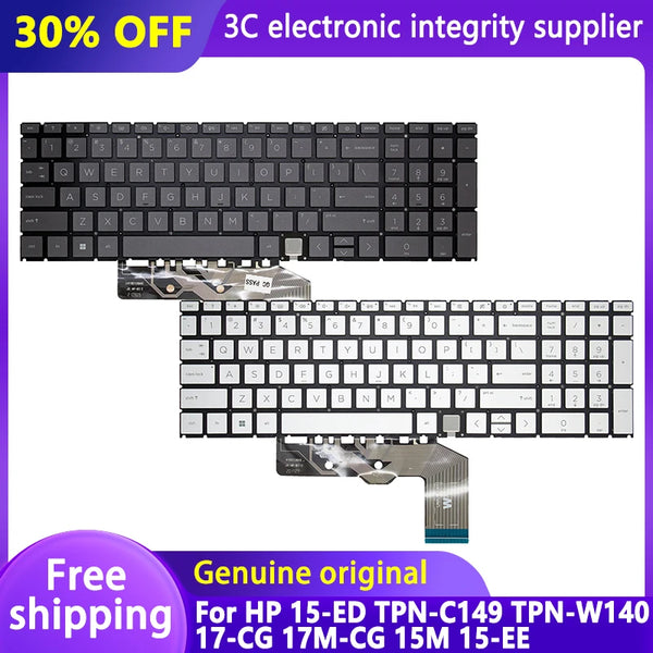 StoneTaskin Original New US Keyboard for HP 15-ED TPN-C149 TPN-W140 17-CG 17M-CG 15M 15-EE Laptop Backlit keyboard Replacement Silver Brown Fully Tested Free Shipping