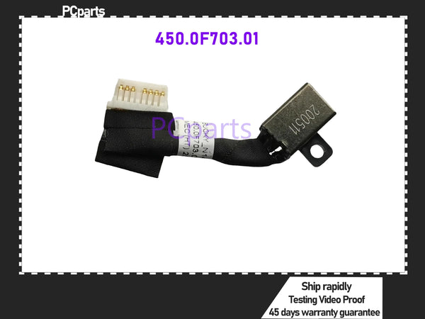 PCparts 450.0F703.01 DC Power Cable For DELL Inspiron 5480 5485 5488 5580 Series Plug Jack Cable Superior 45 Days Warranty