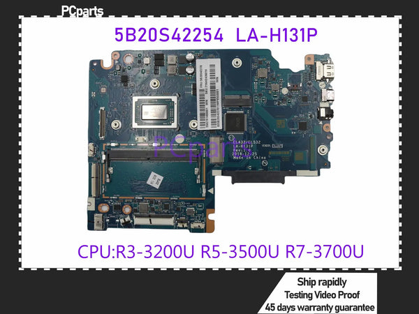 PCparts 5B20S42254 For Lenovo Ideapad S340-15API Motherboard  EL432/EL532 LA-H131P R3 R5 R7-3700U 4GB DDR4 Mainboard 100% MB