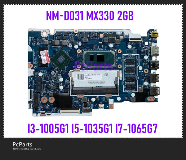 PCparts 5B20Y88486 NM-D031 For Lenovo Ideapad 3-15IIL05 Laptop Mainboard I3-1005G1 I5-1035G1 I7-1065G7 4GB RAM MX330 2GB MB