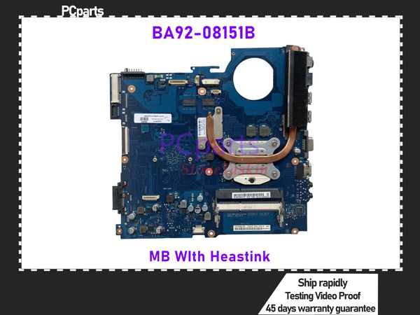 PCparts BA92-08151B BA41-01610A For Samsung RV420 Laptop Motherboard With Heatsink HM65 GT520M 1GB PGA989 DDR3 100% Tested