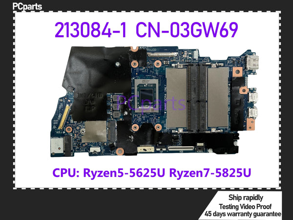 PCparts CN-03GW69 For DELL Inspiron 14 7425 Laptop Motherboard 213084-1 R5-5625U R7-5825U CPU DDR4 Mainboard MB 100% Tested