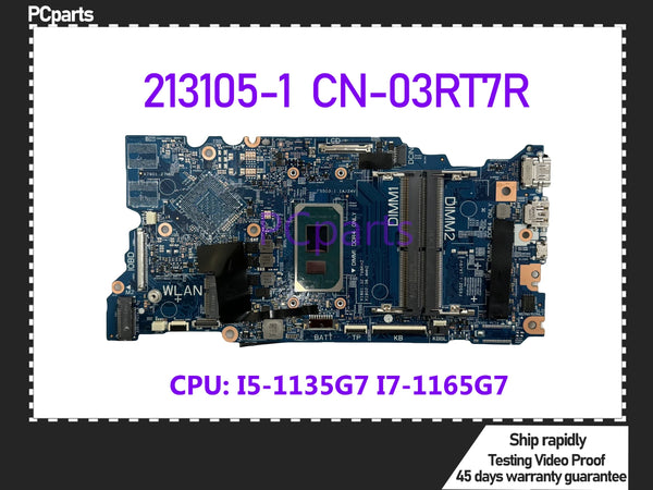 PCparts CN-03RT7R For DELL Latitude 3420 Laptop Motherboard 213105-1 I5 1135G7 I7-1165G7 CPU DDR4 Mainboard MB 100% Tested