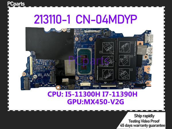 PCparts CN-04MDYP For DELL Vostro 14 5410 Laptop Motherboard 213110-1 I5-11300H I7-11390H CPU SRKSL Mainboard MB Tested