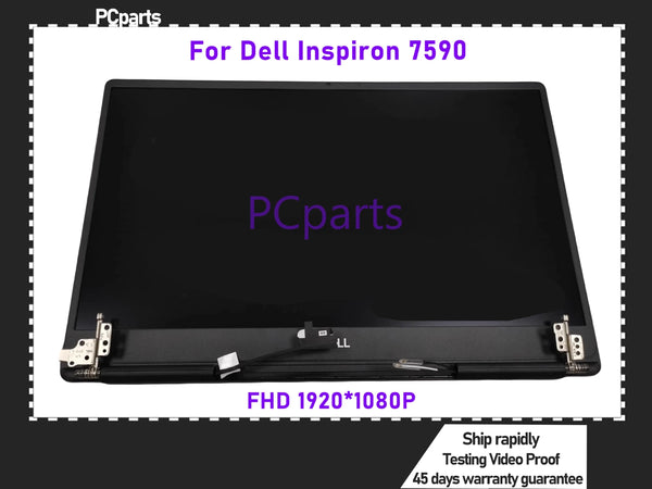 PCparts CN-0GWWG4 For Dell Inspiron 15 7590 FHD 1080P 15.6 LCD Display Screen Display Complete Assembly Upper Parts 100% Tested