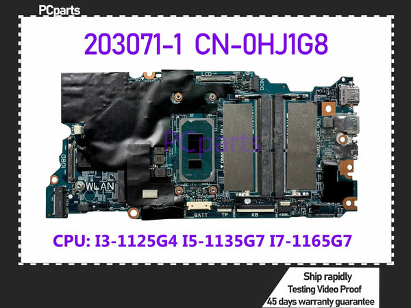 PCparts CN-0HJ1G8 For DELL Inspiron 14 5410 Laptop Motherboard 203071-1 I3-1125G4 I5-1135G7 I7-1165G7 CPU SRK8S Mainboard Tested