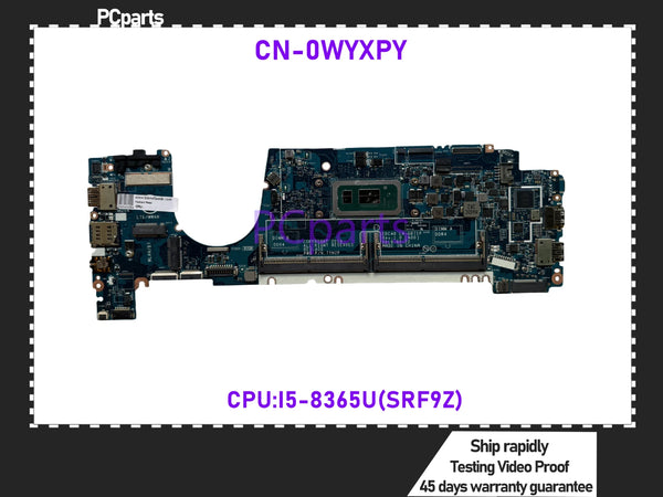 PCparts CN-0WYXPY CN-0WRN92 For DELL Latitude 7400 Laptop Motherboard EDC40 LA-G871P I5-8365U I7-8665U CPU Mainboard 100% Tested