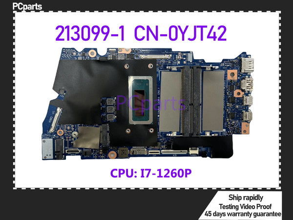PCparts CN-0YJT42 0C6HV0 For DELL Inspiron 7620 Laptop Motherboard 213099-1 SRLD6 I7-1206P CPU DDR4 Mainboard MB 100% Tested