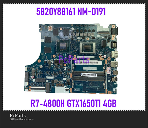 StoneTaskin Brand New Original PCparts GY535/GY536 NM-D191 For Lenovo Ideapad Gaming 3-15ARH05 Motherboard R5-4600H R7-4800H GTX1650TI 4GB 5B20Y88161 100% Tested Free Shipping