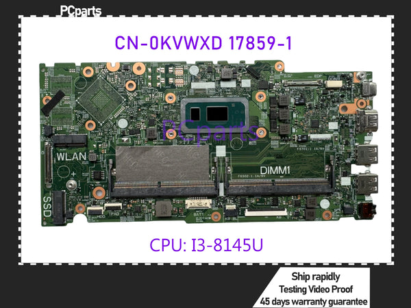 PCparts Geniue CN-0CF3X3 For Dell Inspiron 14-5482 2-in-1 Laptop Motherboard I3-8145U 2.1GHZ I5-8265U DDR4 100% Tested Mainboard